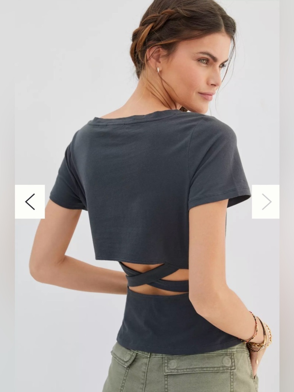 Maeve By Anthropologie Backless Wrap Tee Women’s Size Small